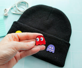 PAC-MAN Classic Characters 4-Piece Enamel Pin Set | Toynk Exclusive